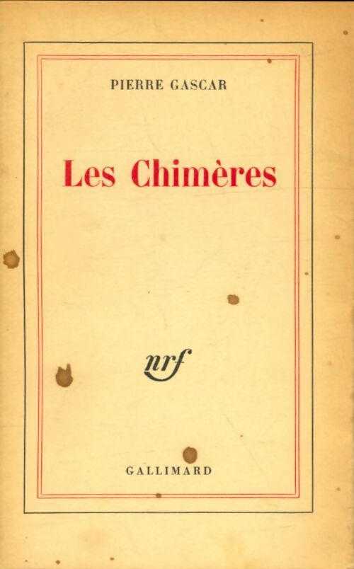 Livrenpoche : Les chimères - Pierre Gascar - Livre