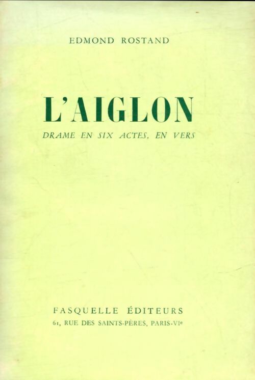 Livrenpoche : L'aiglon - Edmond Rostand - Livre