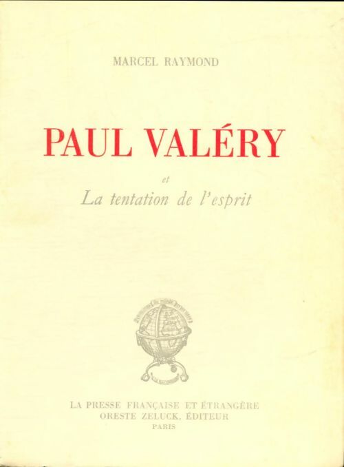 Livrenpoche : Paul Valéry et la tentation de l'esprit - Marcel Raymond - Livre