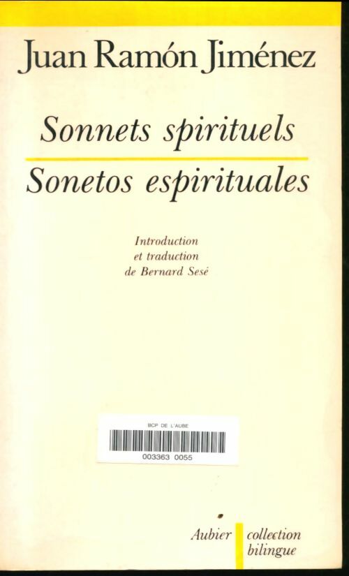 Livrenpoche : Sonnets spirituels / sonetos espirituales - Juan-Ramon Jimenez - Livre
