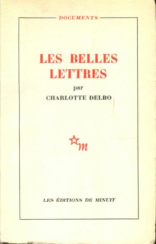 Livrenpoche : Les belles lettres - Charlotte Delbo - Livre
