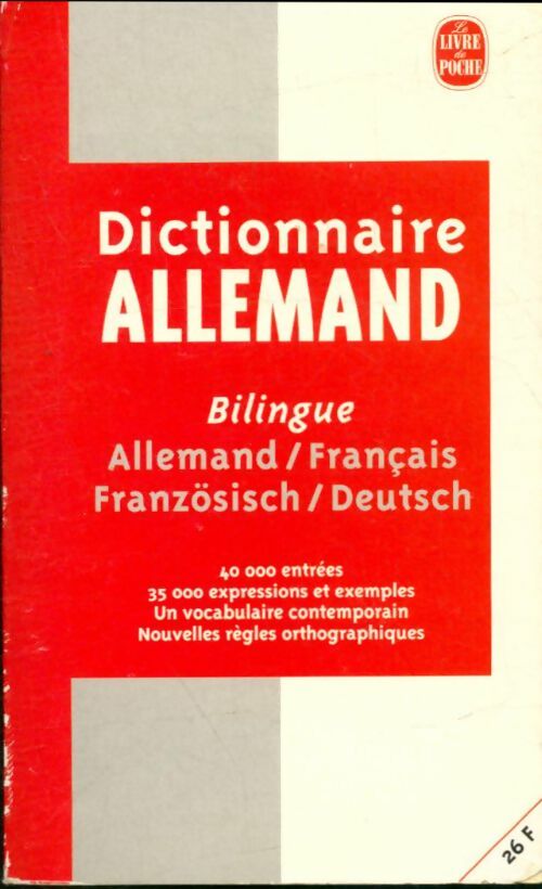 Livrenpoche : Dictionnaire de poche allemand - Inconnu - Livre