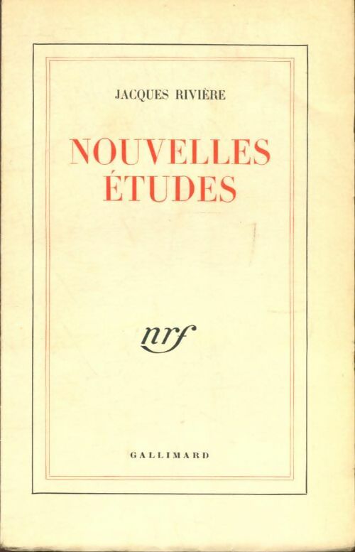Livrenpoche : Nouvelles études - Jacques Rivière - Livre