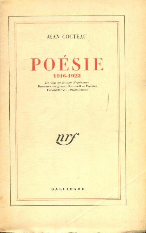 Livrenpoche : Poésie 1916-1923 - Château - Livre
