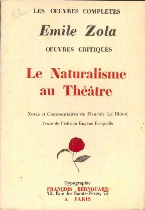 Livrenpoche : Le naturalisme au théâtre - Emile Zola - Livre