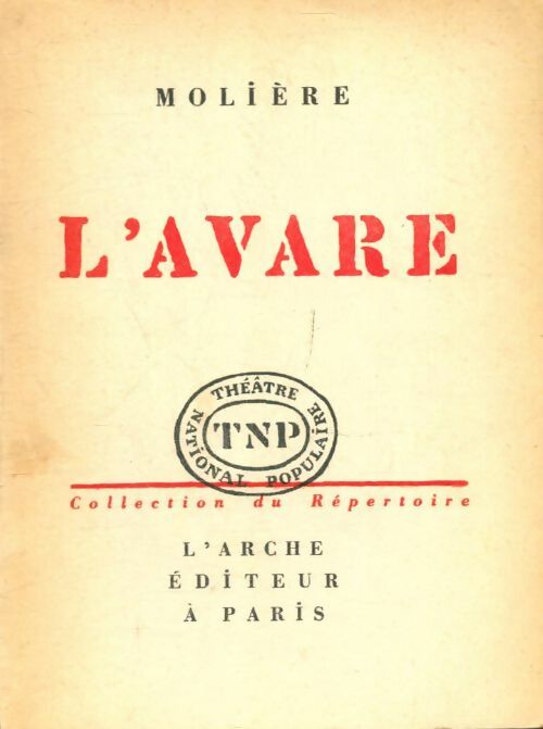 Livrenpoche : L'avare - Molière - Livre