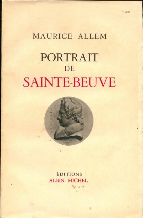 Livrenpoche : Portrait de Sainte-Beuve - M. Allem - Livre