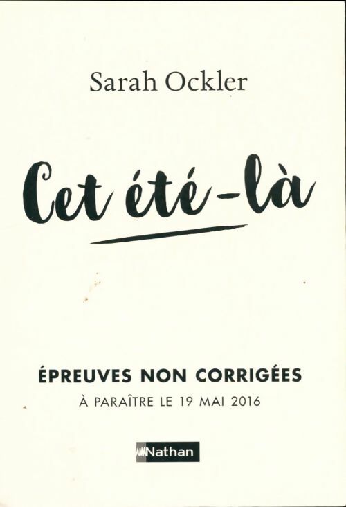 Livrenpoche : Cet été-là - Sarah Ockler - Livre