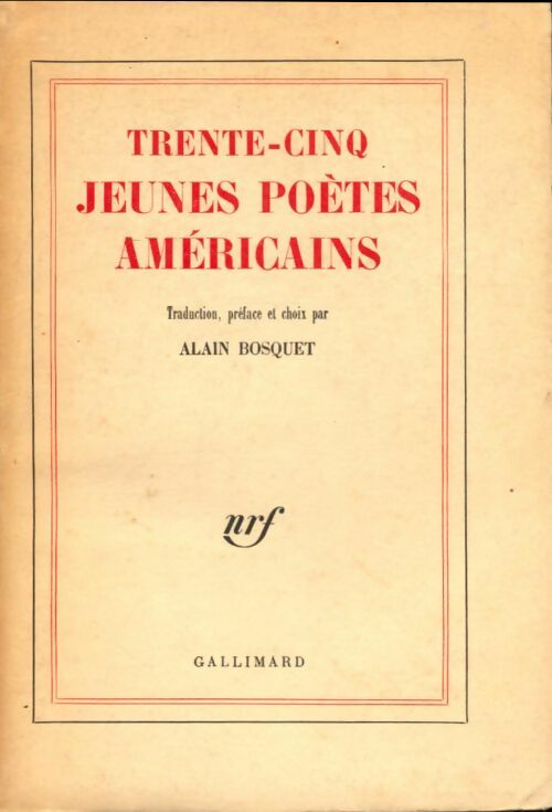 Livrenpoche : Trente-cinq jeunes poètes américains - Alain Bosquet - Livre
