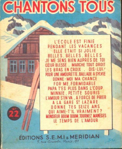 Livrenpoche : Chantons tous n°22 - Collectif - Livre