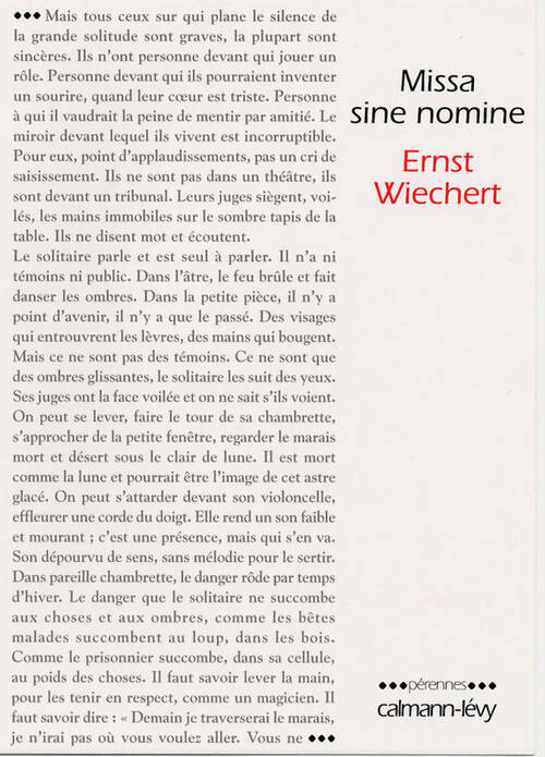 Livrenpoche : Missa sine nomine - Ernst Wiechert - Livre
