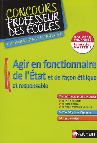 Livrenpoche : Agir en fonctionnaire de l'Etat et de façon éthique et responsable - Alain Corneloup - Livre