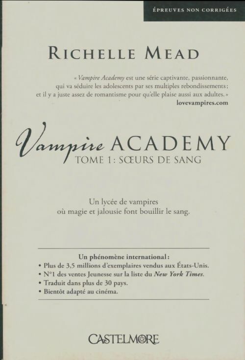 Livrenpoche : Vampire academy Tome I : Soeurs de sang - Richelle Mead - Livre