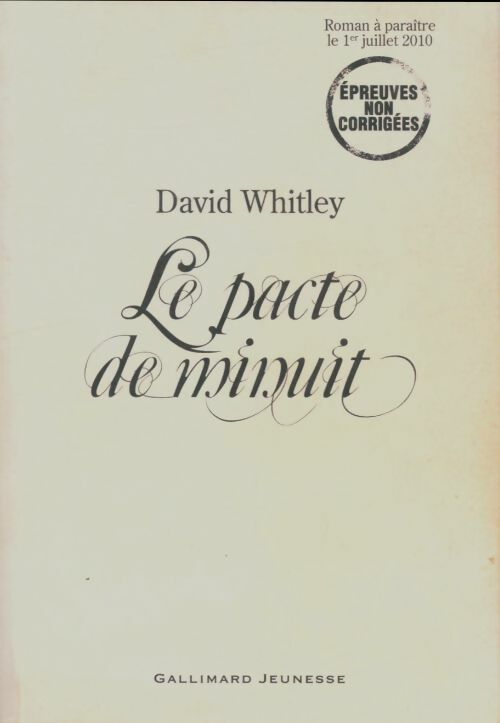 Livrenpoche : Le pacte de minuit - David Whitley - Livre