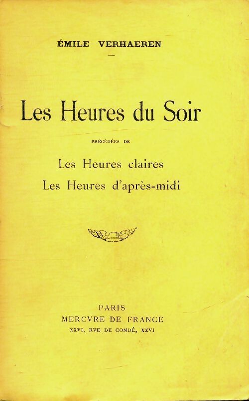Livrenpoche : Les heures du soir - Emile Verhaeren - Livre