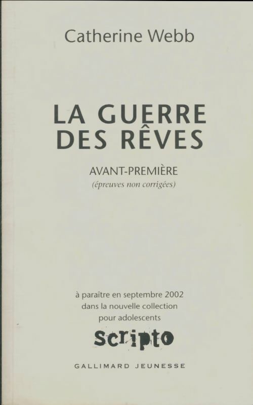 Livrenpoche : La guerre des rêves - Catherine Webb - Livre