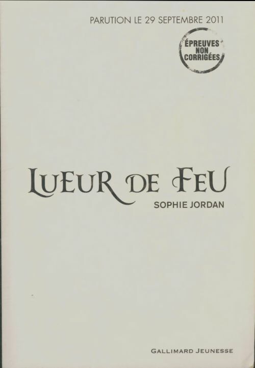 Livrenpoche : Lueur de Feu Tome I - Sophie Jordan - Livre