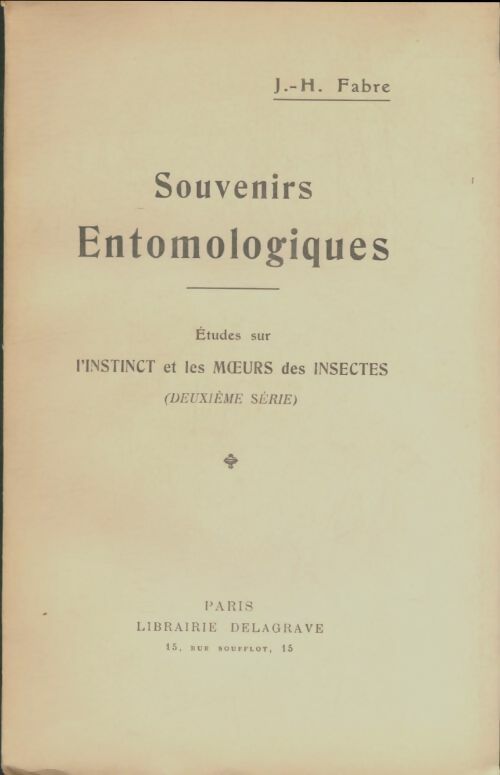 Livrenpoche : Souvenirs entomologiques (2ère série) - J.H Fabre - Livre
