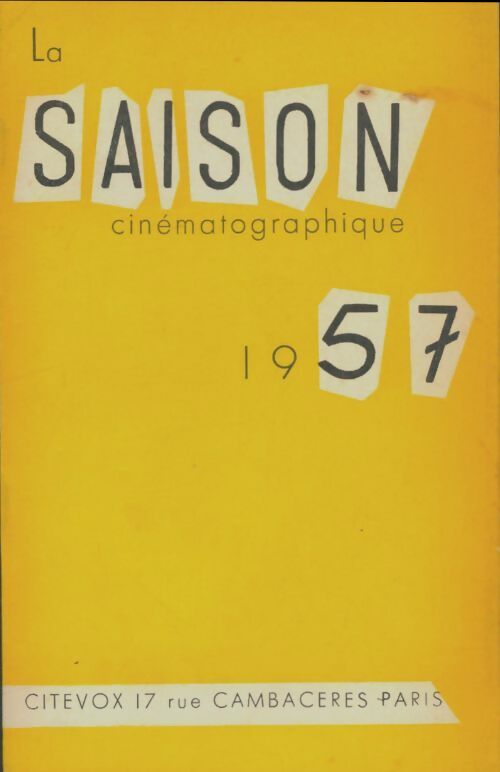 Livrenpoche : La Saison Cinématographique 1957 - Collectif - Livre