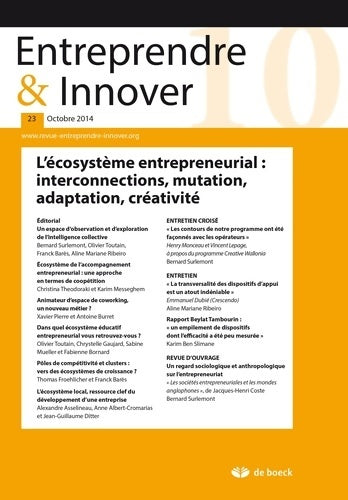 Livrenpoche : Entreprendre et innover 2014/4 n. 23 - Xxx - Livre