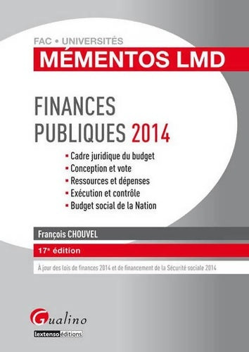Livrenpoche : Finances publiques 2014 - François Chouvel - Livre