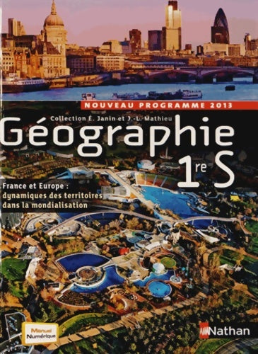 Livrenpoche : Géographie 1re S - Janin-Mathieu - Viviane Bories - Livre
