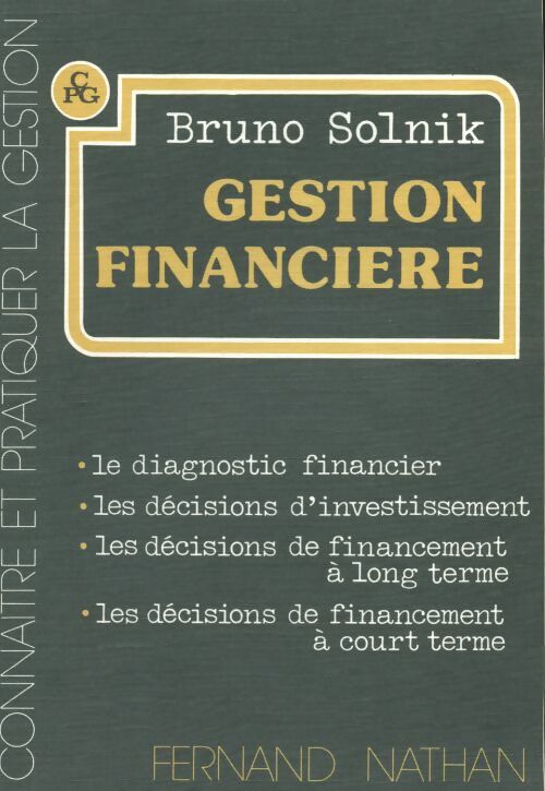 Livrenpoche : Gestion financière - Bruno Solnik - Livre
