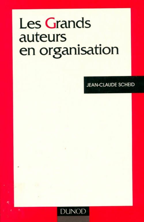 Livrenpoche : Les grands auteurs en organisation - Scheid - Livre