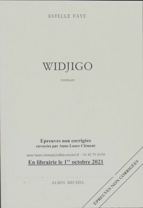Livrenpoche : Widjigo - Estelle Faye - Livre