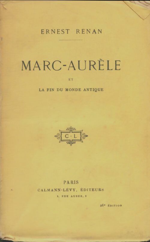Livrenpoche : Marc Aurèle ou la fin du monde antique - Ernest Renan - Livre