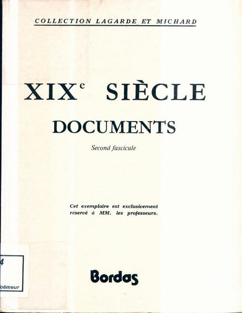 Documents XIXe siècle Tome II - Henri Godard - Livre