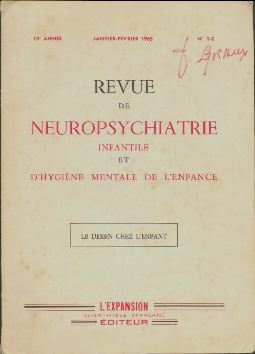 Livrenpoche : Revue de neuropsychiatrie infantile 13e année n°1-2 - Collectif - Livre