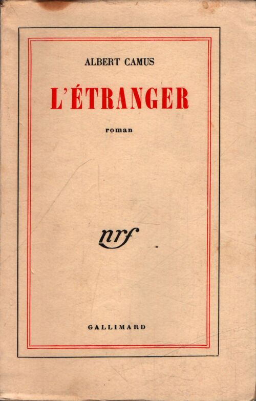 L'étranger - Albert Camus - Livre