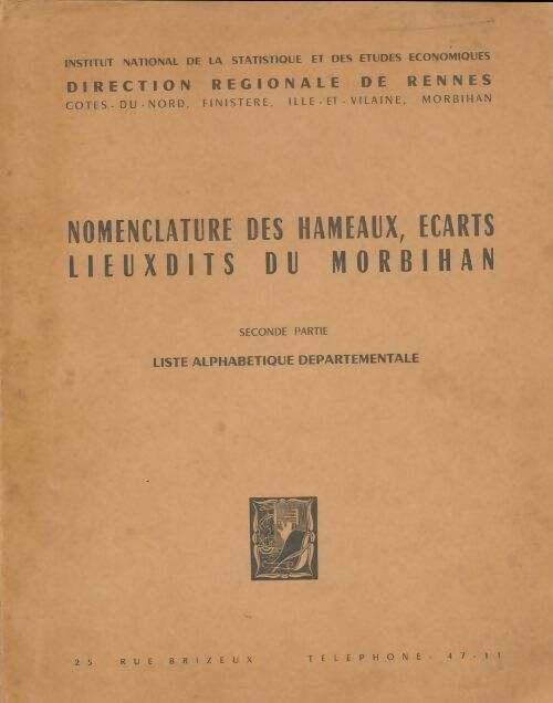 Livrenpoche : Nomenclature des hameaux, écarts, lieuxdits du Morbihan Tome II - Collectif - Livre