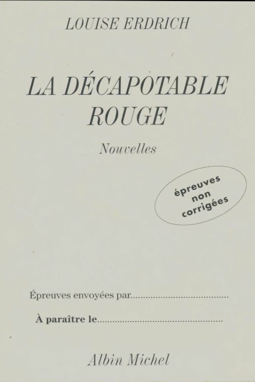Livrenpoche : La décapotable rouge - Louise Erdrich - Livre