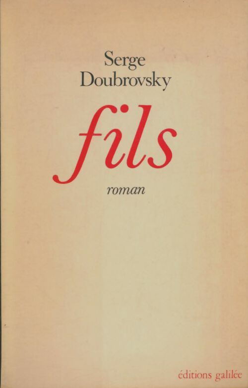 Livrenpoche : Fils - Serge Doubrovsky - Livre