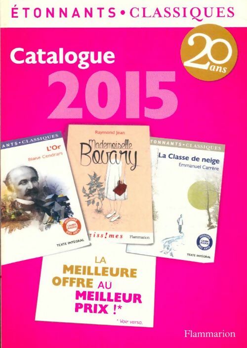 Livrenpoche : Catalogue Etonnants classiques 2015 - Collectif - Livre