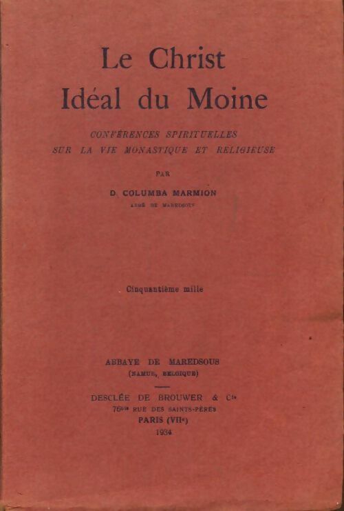 Livrenpoche : Le christ Idéal du Moine - Columba Marmion - Livre