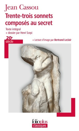 Livrenpoche : Trente-trois sonnets composés au secret - Jean Cassou - Livre
