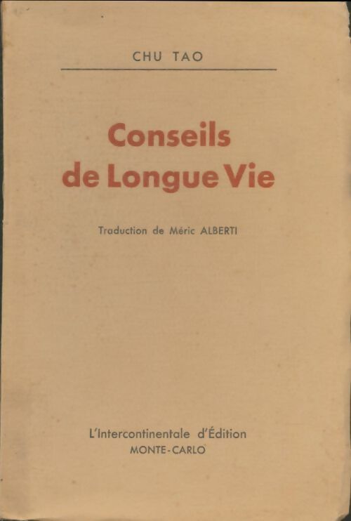 Livrenpoche : Conseils de Longue Vie - Tao Chu - Livre