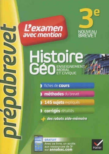 Livrenpoche : Histoire-géographie EMC 3e  - Marielle Chevallier - Livre