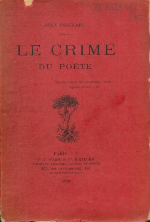 Livrenpoche : Le crime du poète - Jean Psichari - Livre