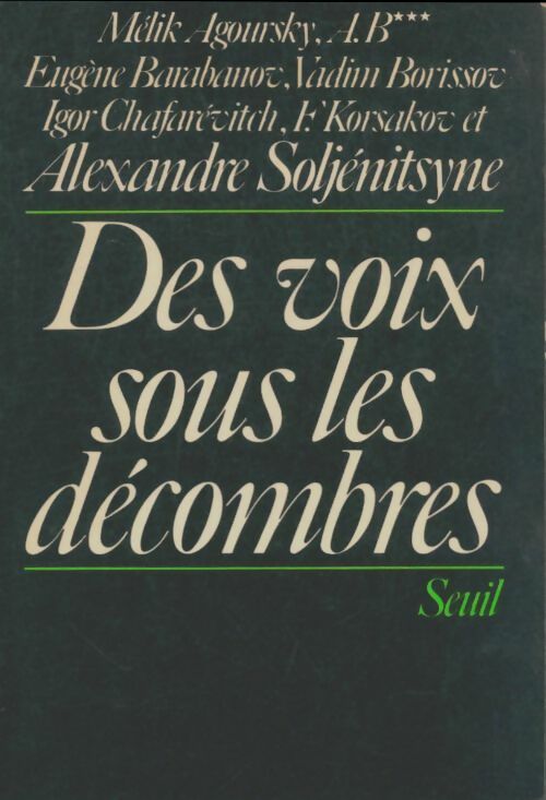 Livrenpoche : Des voix sous les décombres - Collectif - Livre