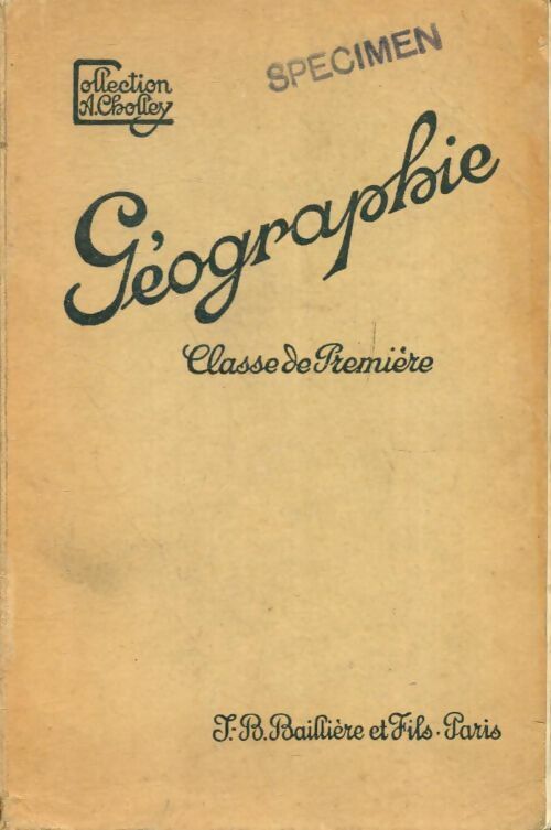 Livrenpoche : Géographie classe de première  - A. Cholley - Livre