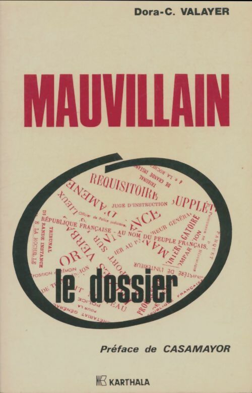 Livrenpoche : Mauvillain. Le dossier - Dora-Christiane Valayer - Livre