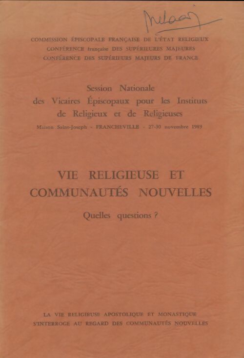 Livrenpoche : Vie Religieuse et Communautés Nouvelles - Collectif - Livre