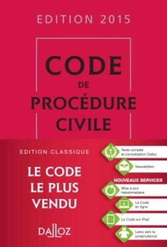 Livrenpoche : Code de procédure civile 2015 - 106e éd. - Isabelle Després - Livre