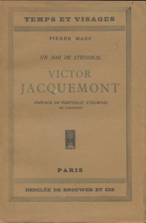 Livrenpoche : Victor Jacquemont - Pierre Maes - Livre