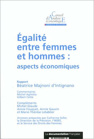 Livrenpoche : Égalité entre femmes et hommes : Aspects économiques - Béatrice Majnoni d'Intignano - Livre