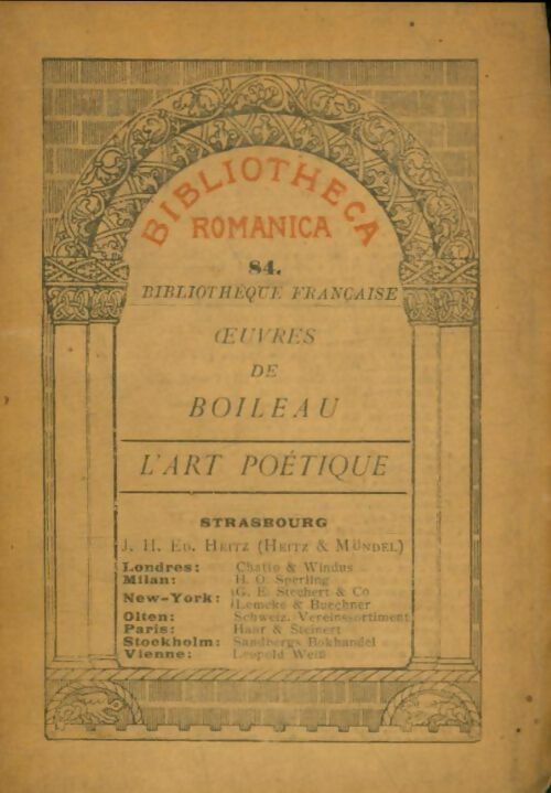 Livrenpoche : L'art poétique - Boileau - Livre